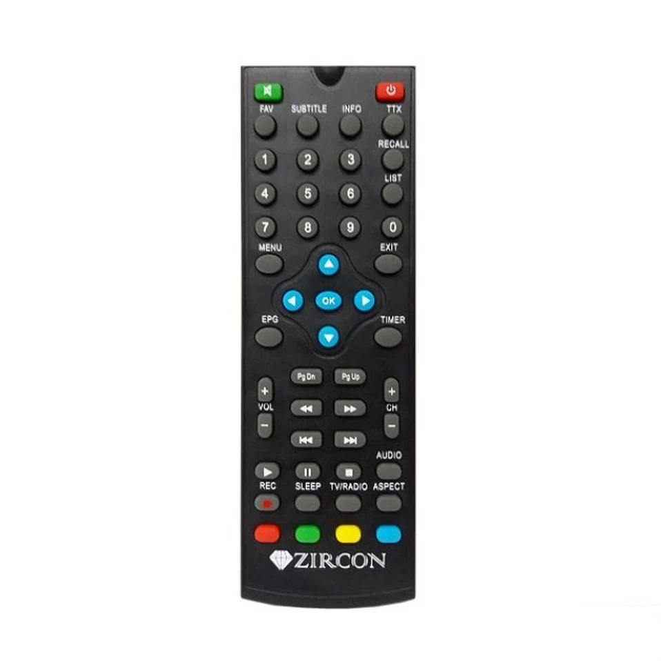 Replacement Zircon Remote Control For Zircon Fire HEVC/Fire  HEVC H265/ICE/T-econ/T-HD/T2 HD Set Top Box