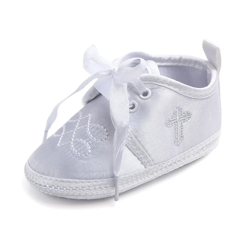 New Born White Satin Made Cute Baby Girl Dress Shoes Fashion Set Dress with Shoe MARY JANE FLATS Patchwork Fashion Trend Slip-on