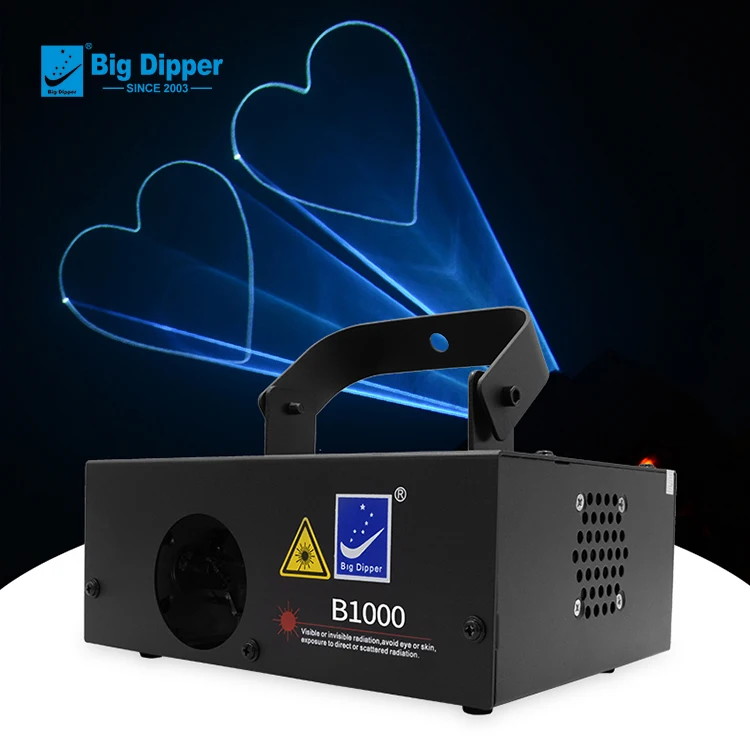 Большой ковш B1000 1 Вт одиночный чистый синий лазерный свет шоу KTV бар DMX ДИСКО-лазер