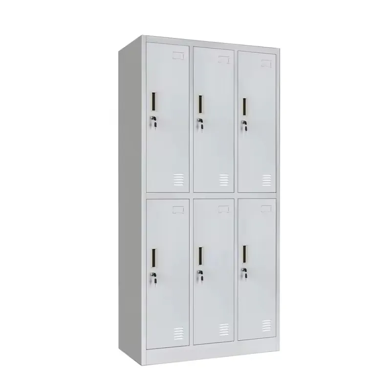 Factory Price Steel Storage Locker for Changing Room School Gym 6 Door Worker Staff Metal Locker Cabinet