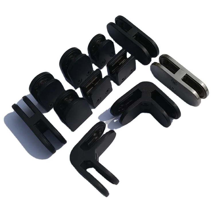 Матовый черный зажим для крепления на стену из нержавеющей стали 304