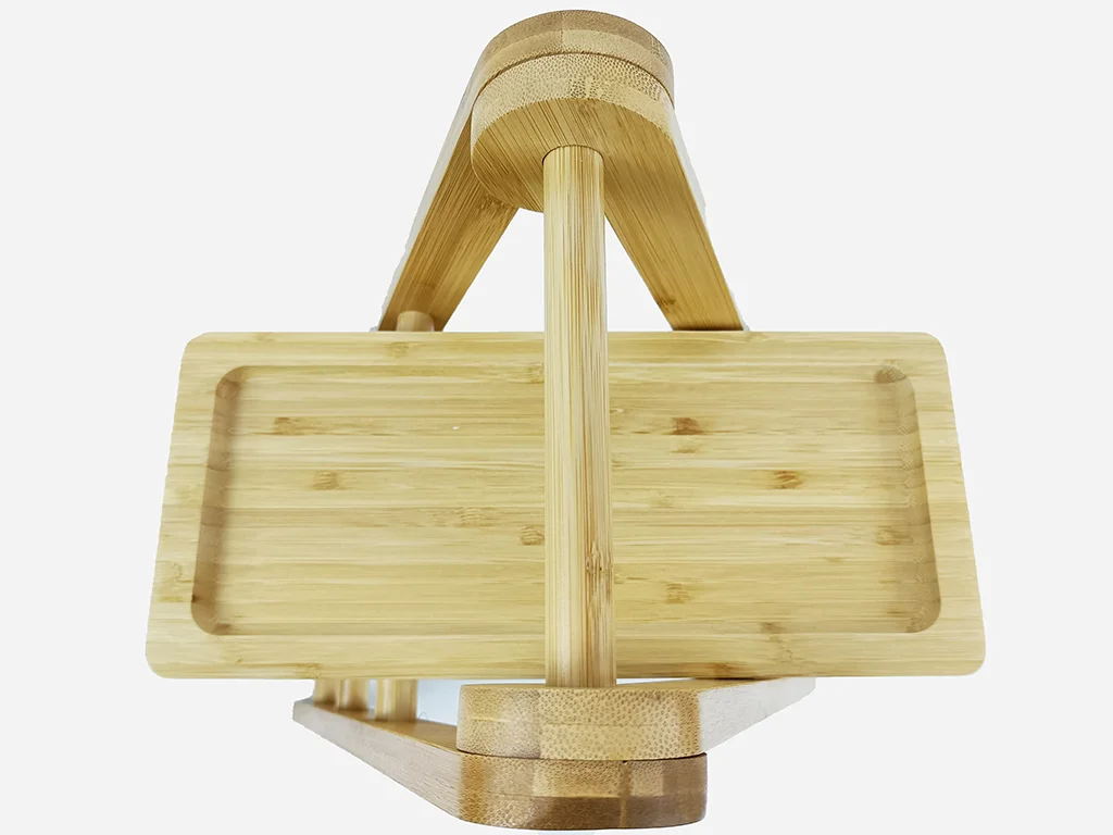 Customized Farmhouse Cake Ladder Tray 3 Tier Serving Tray Stand Restaurant Wood Plate Foldable Bamboo Kitchen Accessories Passed