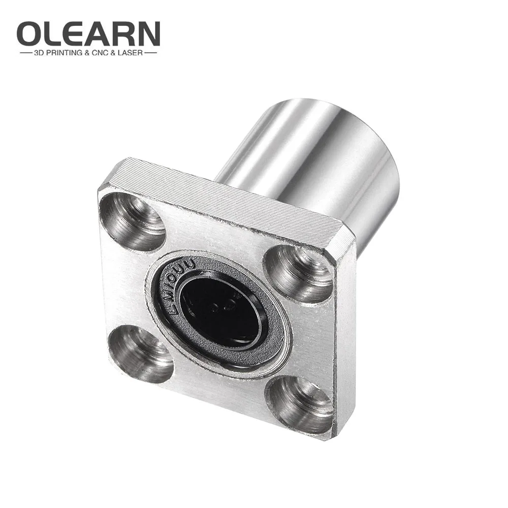LMK8UU Linear Ball Bearings 8mm Bore 15mm OD 24mm Length Square Flange Nickel Plated for CNC Machine 3D Printers