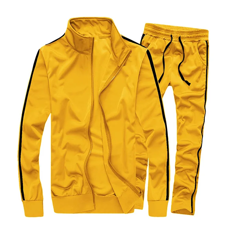 Wholesale Unisex Casual Winter Active wear Full Zip Warm Tracksuits For Men Factory 2 Pieces Custom Casual Jogging Tracksuit Set