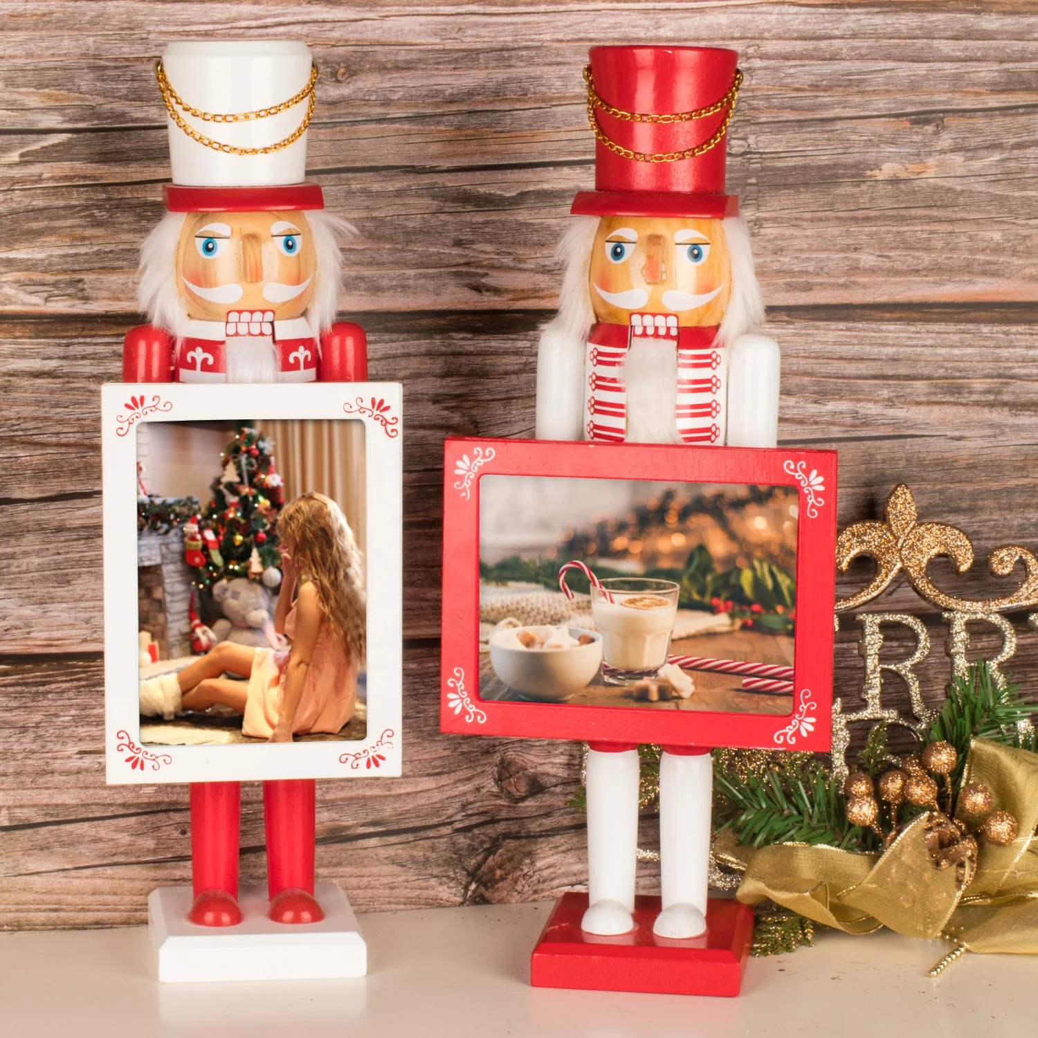 photo picture frame wood nutcracker pattern christmas decoration ornament nutcracker 30 cm 38cm
