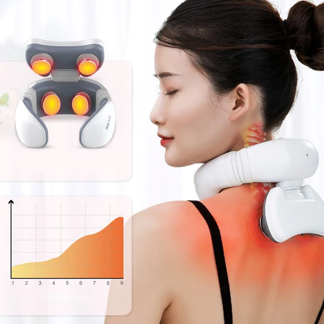 Oem Neck Massage 4 Head Masajeador de cuello Wireless Portable Massage