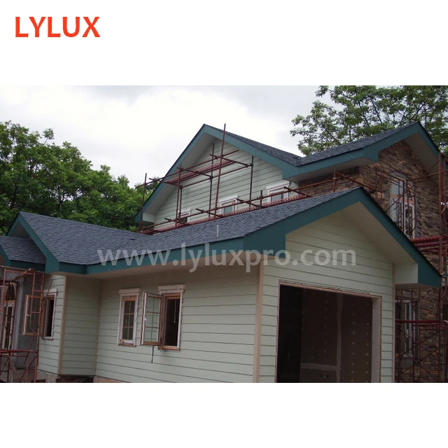 200m2 2 storeys steel house prefab luxury villa, 4 bedroom American style villa, with 1 garage