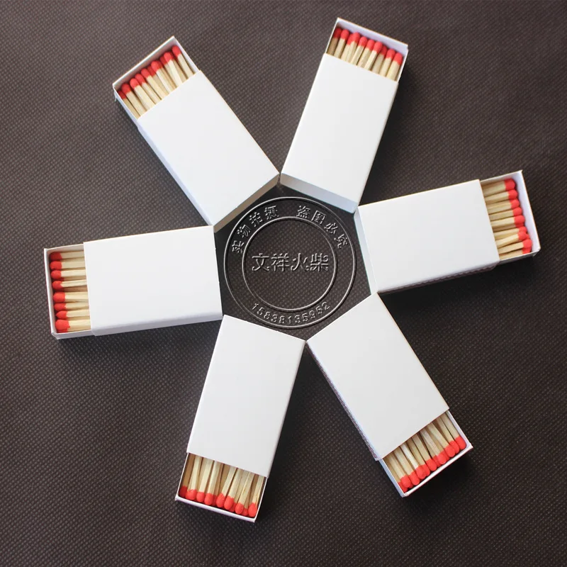 High quality cheap own brand handmade 10cm long stick boxed matches for candle