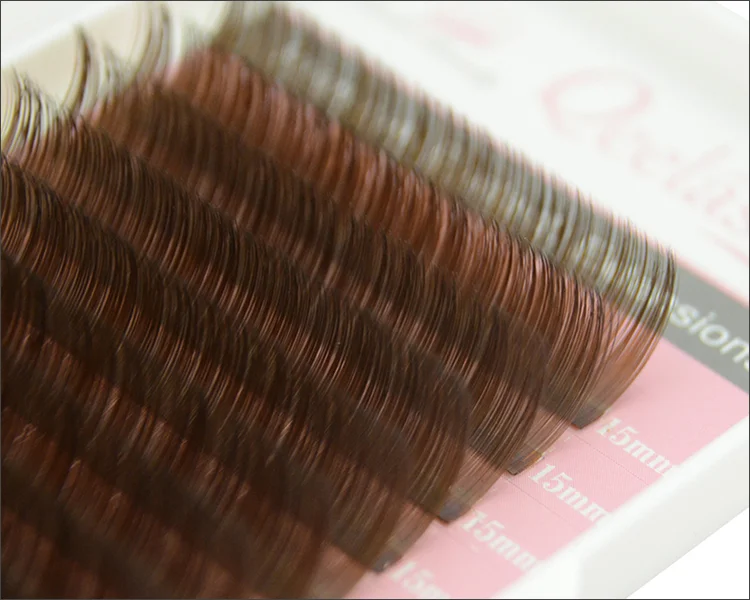 Real handmade 3d mink privte label brown eyelash extension J B C D curl