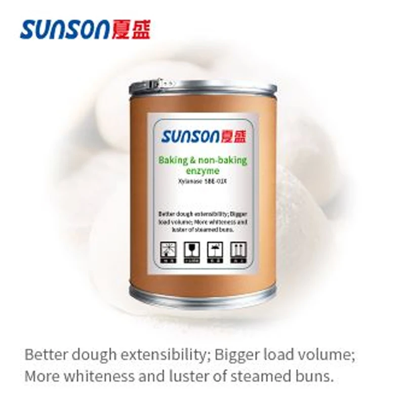 Food grade xylanase enzymes used in dough conditioning for better bread bakery