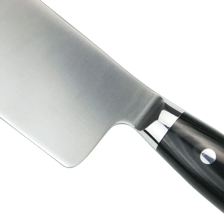 8 inch high carbon Switzerland Sandvik 14C28N stainless steel kitchen chef knife with G10 handle