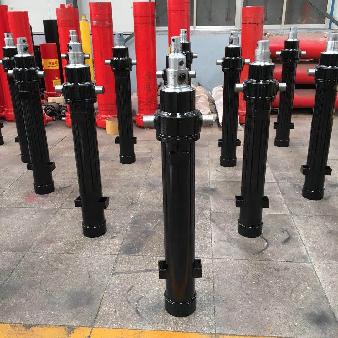 High Quality Front End Loader Long Stroke Light Weight 3 Stage Telescopic piston rod end Hydraulic Cylinder