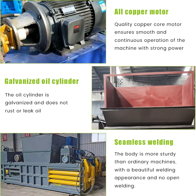 PET Bottle Baler Machine  Plastic Baler PET Bottle Baler Machine With Hydraulic Compactor