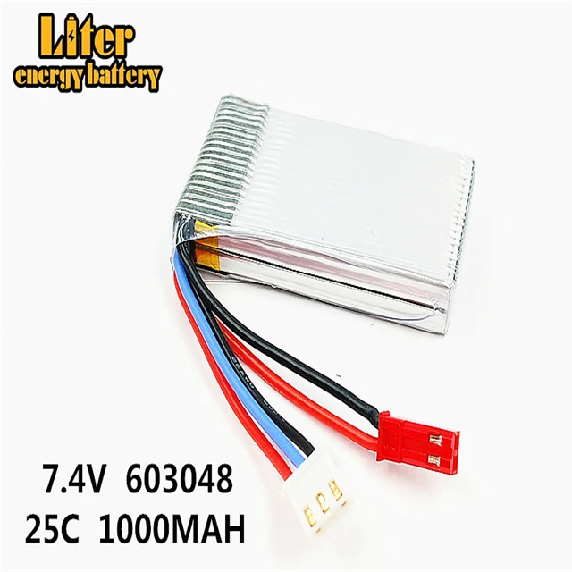 603048 7 4 V 1000 mah 25C Литий-полимерная батарея JST Plug Mah 2S для MJXRC X600 F46 X601H JXD391V стандартная
