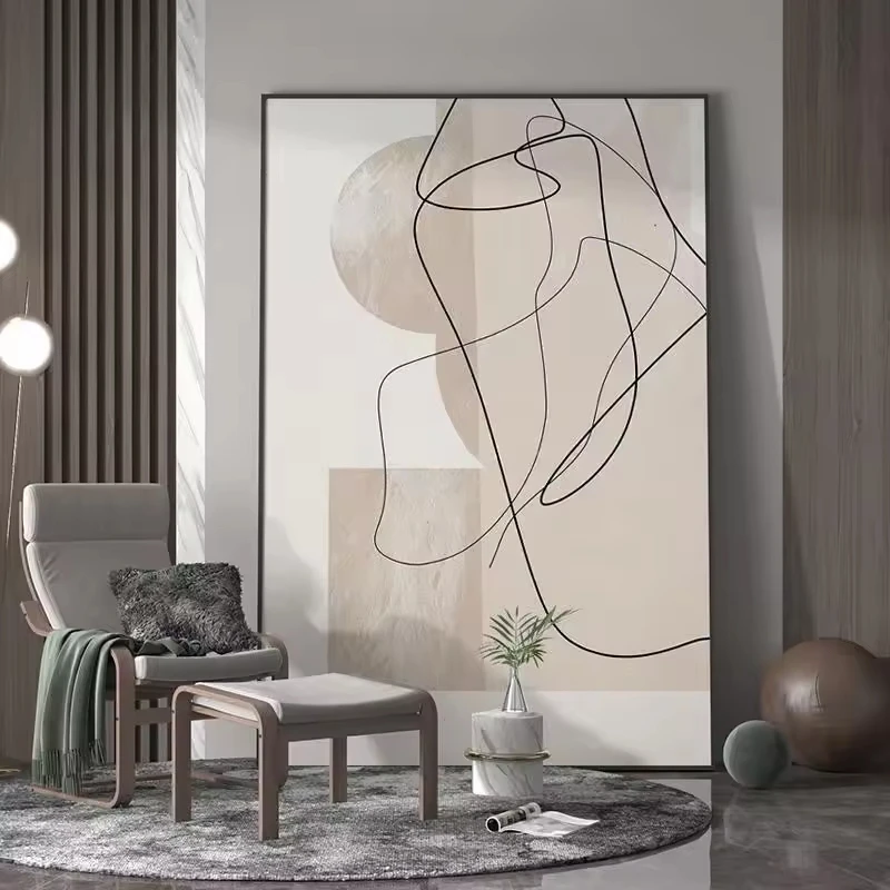 Home Decor Nordic Wall Art Painting Custom Design Canvas Line Abstract Printing Poster Living Room Decorative Painting