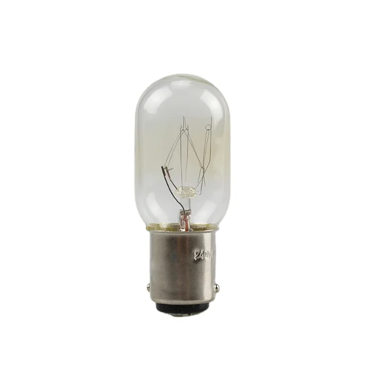 T22 Incandescent 15W Clear BA15D Bulb for Mini Sewing Machines and Vessels 220V/240V INC-MINI-BA15D Incandescent Lamp