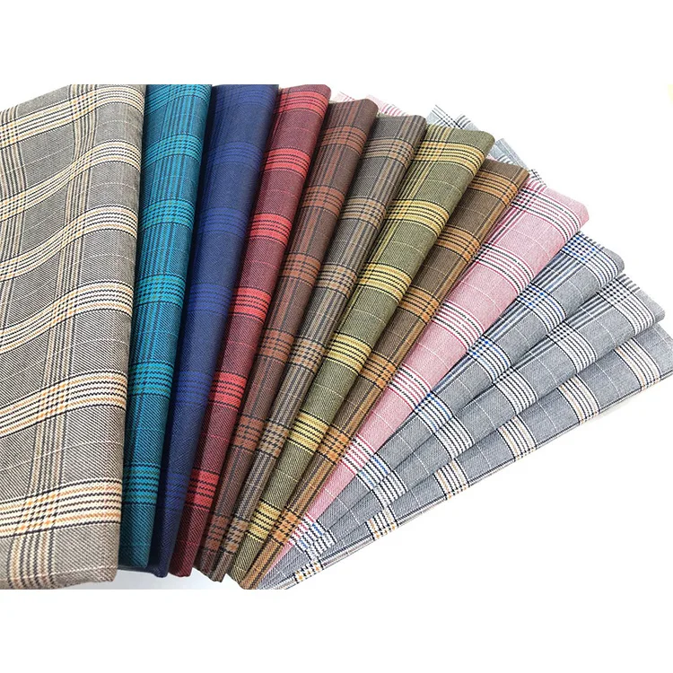 
Microfiber gray plaid texture artificial leather sheet for tablecloth luggage 