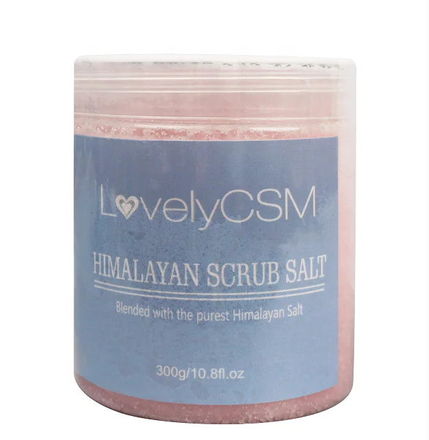 Wholesale activated exfoliating himalayan salt scrub whitening body scrub sets organic pink litchi himalayan salt body scrub