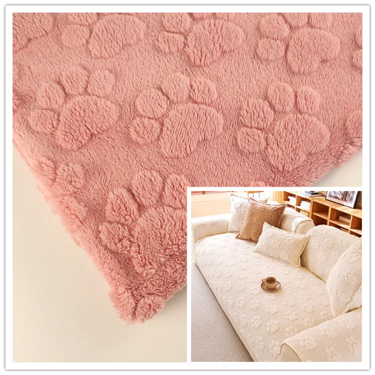 230gsm двухсторонняя Экологически чистая трикотажная шерпа флисовая ткань для дивана