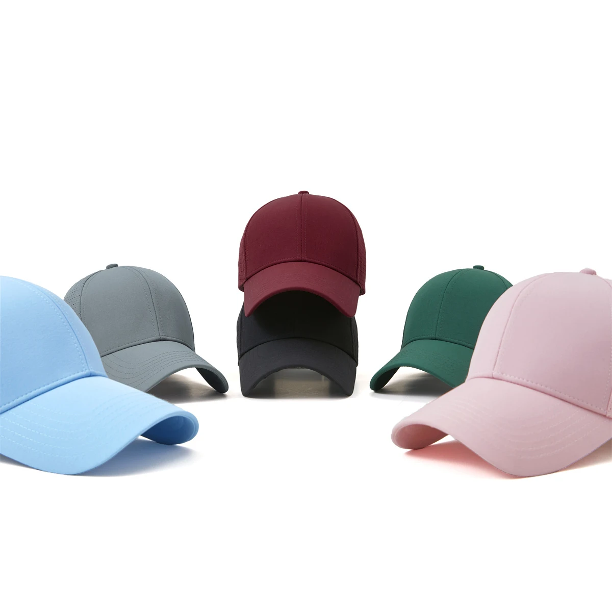 Premium Quality Waterproof Polyester Dry Fit Baseball Caps Laser Cut Hole Perforated Sports Cap For Men