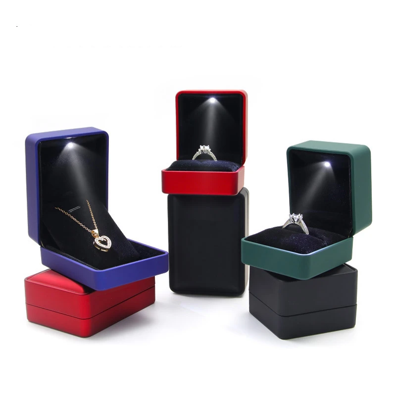 Factory spot wholesale price pendant led packaging box jewelry box led light jewelry ring box led