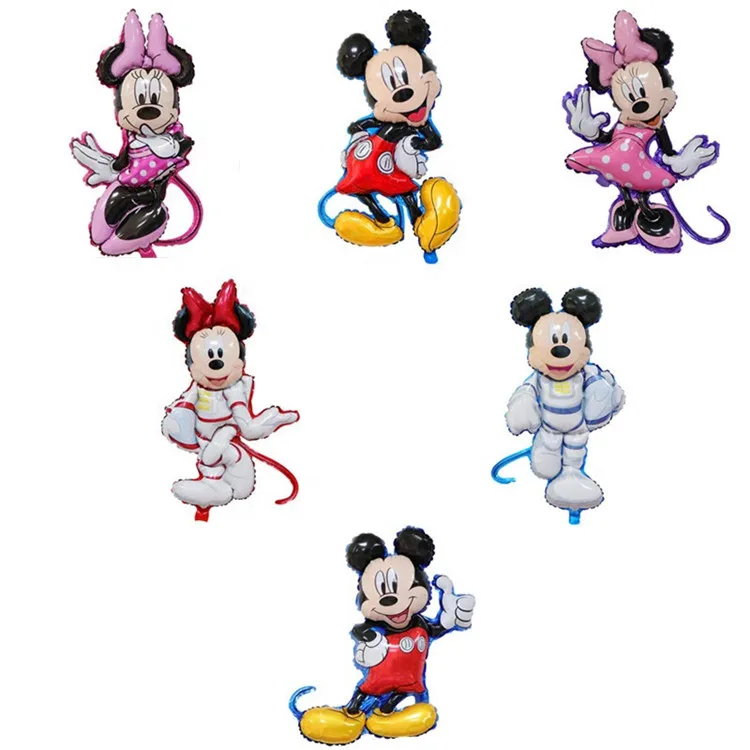 New Cartoon Astronaut Mickey Mouse Aluminum Foil Balloon Giant Shape Minnie Mouse Balloon Birthday Gift Party Decorations