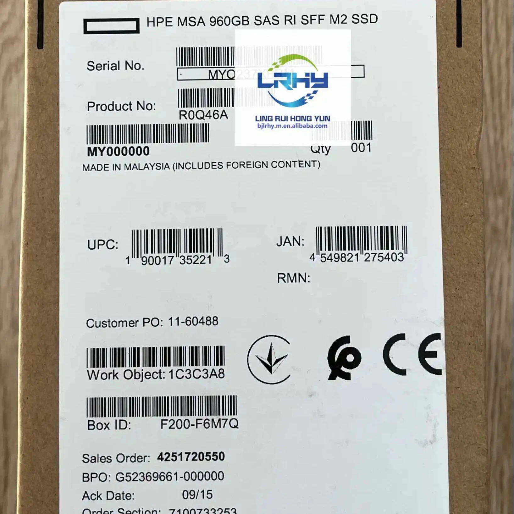 R0Q46A HPE MSA 960GB SAS 12G Read Intensive SFF (2.5in) M2 3yr Wty SSD