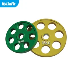 Customized Barbell Weight Bumper Plate Rubber Cover With 7 Holes