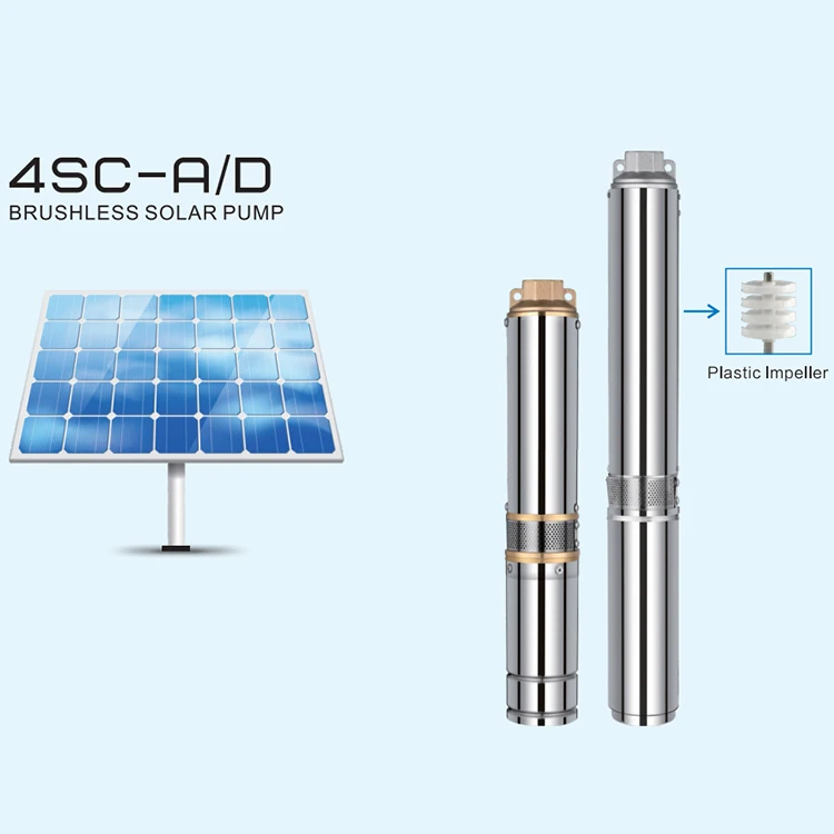 100m 150m 200m 300m Head Large Flow Solar Water Pump Kit Solar Well Pump Kit for Agriculture