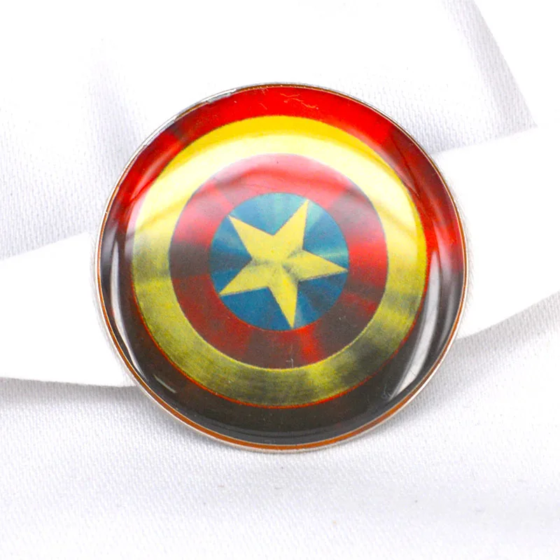 Photo Printing Universe Collectible Captain Avenger Witch Marvel Pins with Dome Epoxy