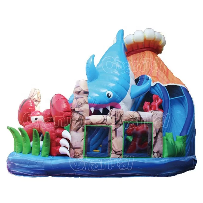Ocean shark Inflatable dry Slide Inflatable Bouncer Bouncer Slide Inflatable Bounce Jumping Castle For Kids
