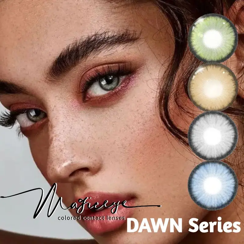 dawn Factory Price Alaska Series Yearly Color Contact Lenses Volcano Gray Coloured Contacts Natural Blue Eye Contacts