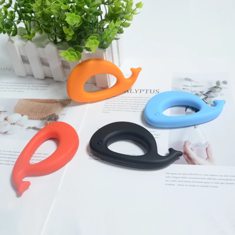 Пищевой силикон, бусины в виде акулы, игрушки, мультяшный Прорезыватель «сделай сам», Детская соска, Прорезыватель для зубов, ожерелье, сенсорная игрушка