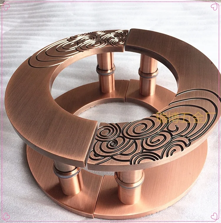 RB-8100 antique brass electroplating semi-circle solid aluminum door pull handle