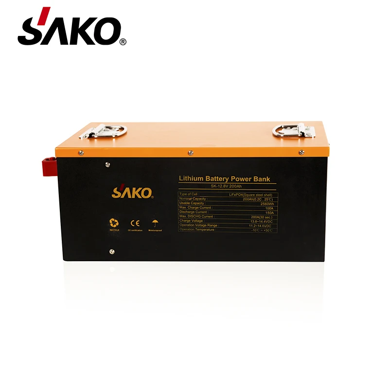 SAKO Hot Sales 12V Battery Pack 100Ah 150Ah 200AH BMS Control Rechargeable Deep Cycle for Home Energy Storage