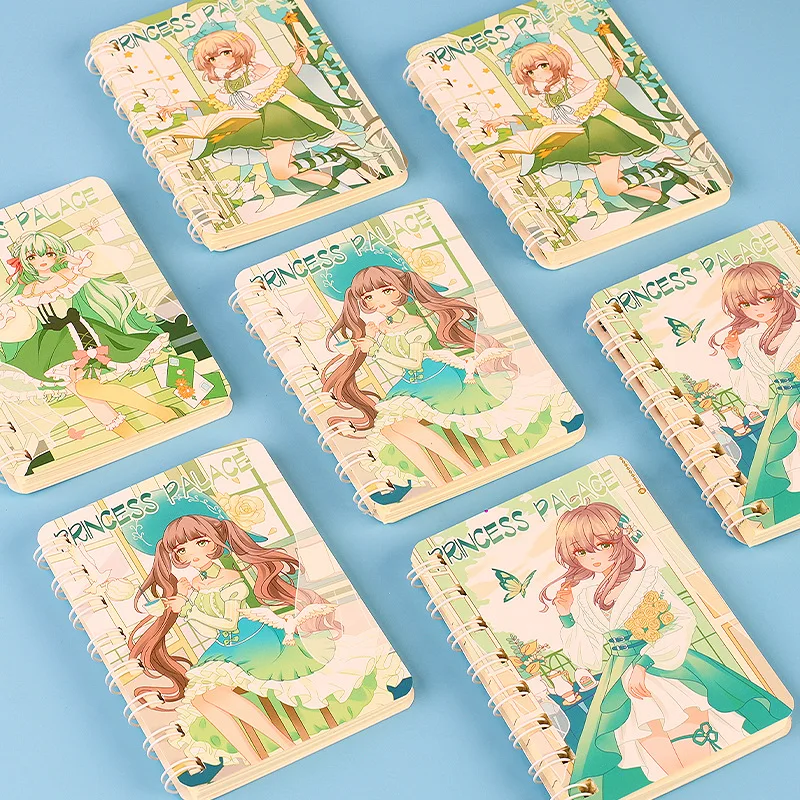 The A7 Cute Cartoon Coil Book contains 80 pages and is designed for student note taking