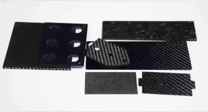 Forged Shred Carbon Fiber Sheet Carbon Fiber Plate Black Color