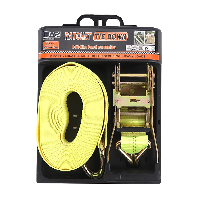 Whole sale  Cheap Price ratchet straps Ratchet Tie Down cargo lashing belt with DoubleJ Hook