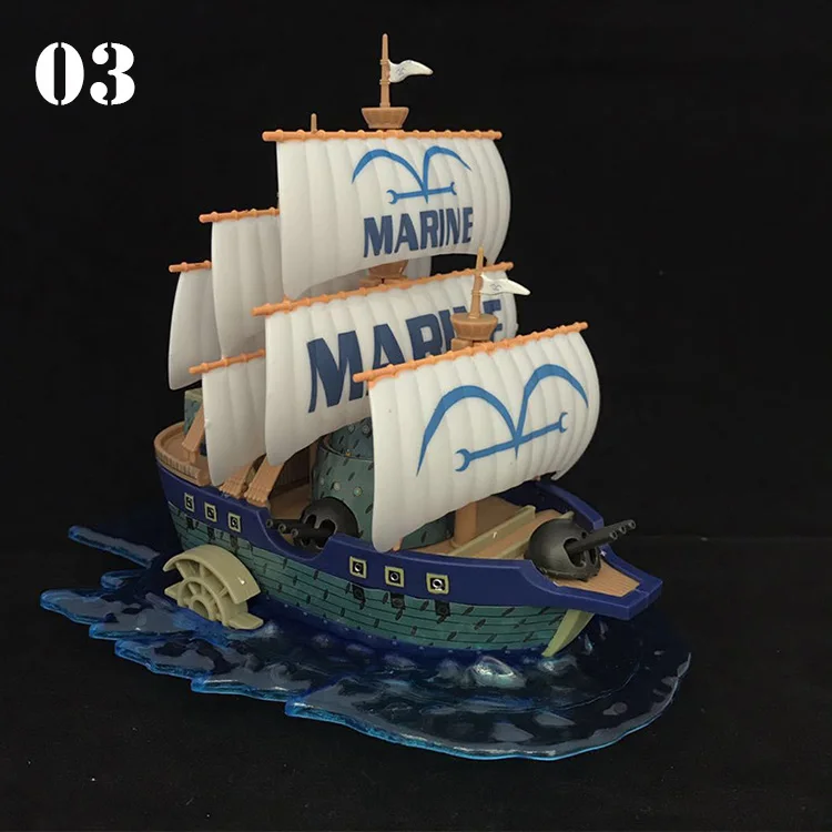 
Japanese Anime ONE PIECE Mini Action Figure PVC Assemble Pirate Ship Model Toy 