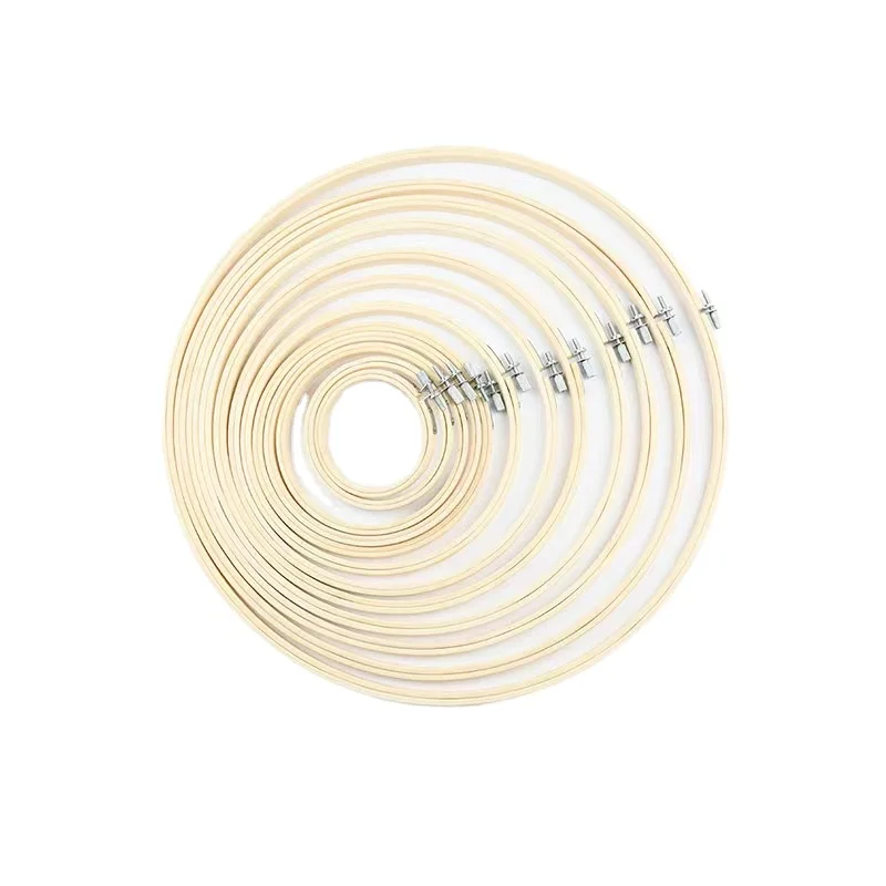 Регулируемый бамбуковый круглый держатель для вышивки крестом, обручи для вышивки