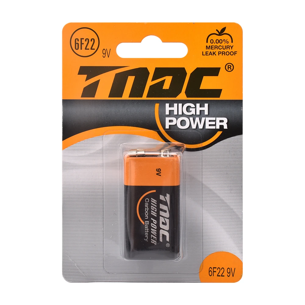 9v 500 Minutes Rated Capacity Super Heavy Duty Bettery 6f22 9v Primary Dry Battery