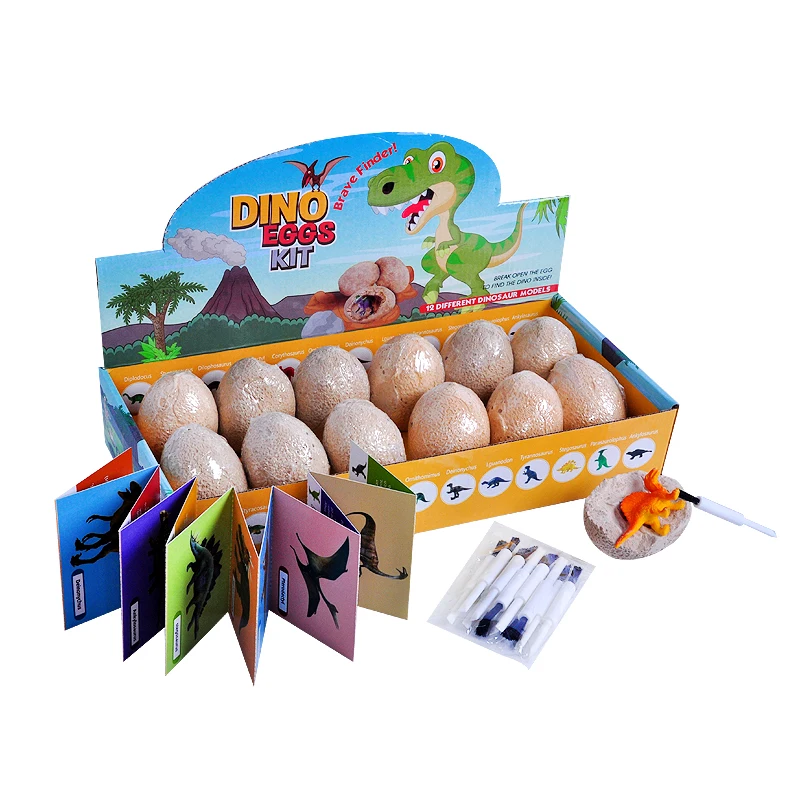 Dinosaur Discover Excavation Egg Toys 12 Different Dino Fossil Egg Dig Kit For Aster Surprise Egg