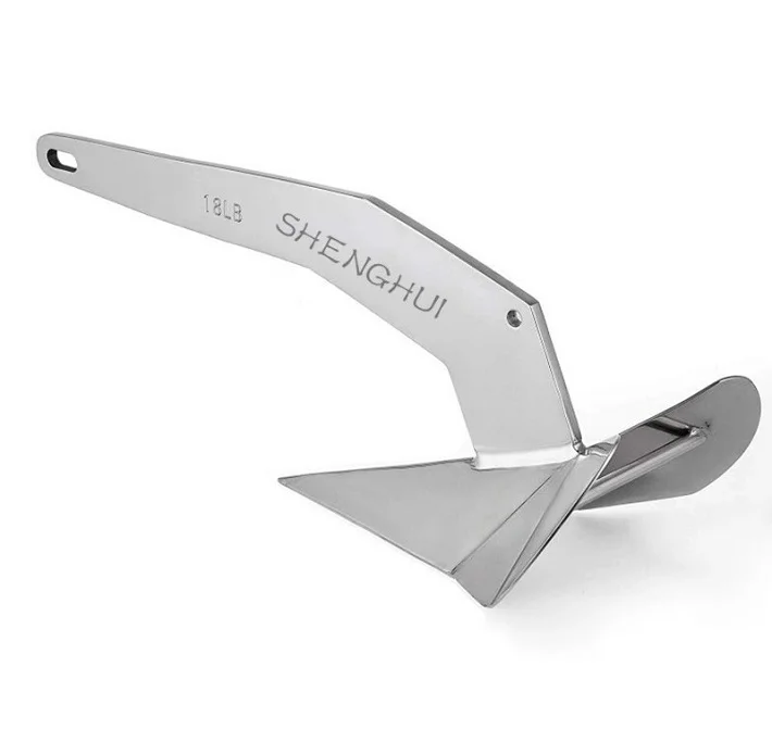 Sailboat Delta anchors for marine grade yacht Delta anchor stainless steel plough anchor mirror polished for U.S.A