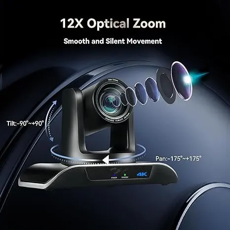 Камера 4k 12x opticl зум и беспроводной громкоговоритель все-в-одном Конференц-видео камера система Комплект USB HDM1