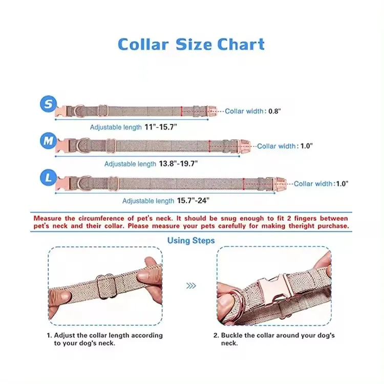 High quality and best-selling gray soft dog collar and rose gold buckle dog neck collar