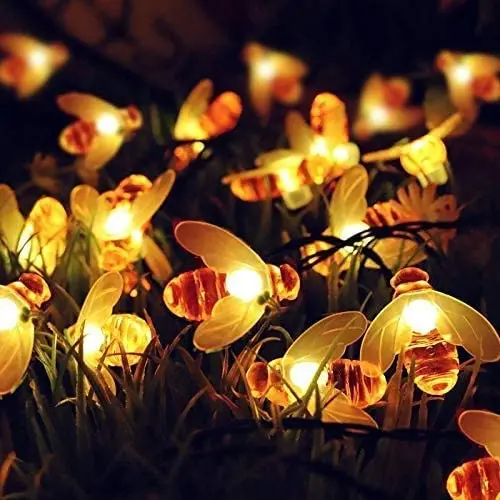 Bolylight Decorative Led Holiday Time Light Solar Bee Shape String Lights