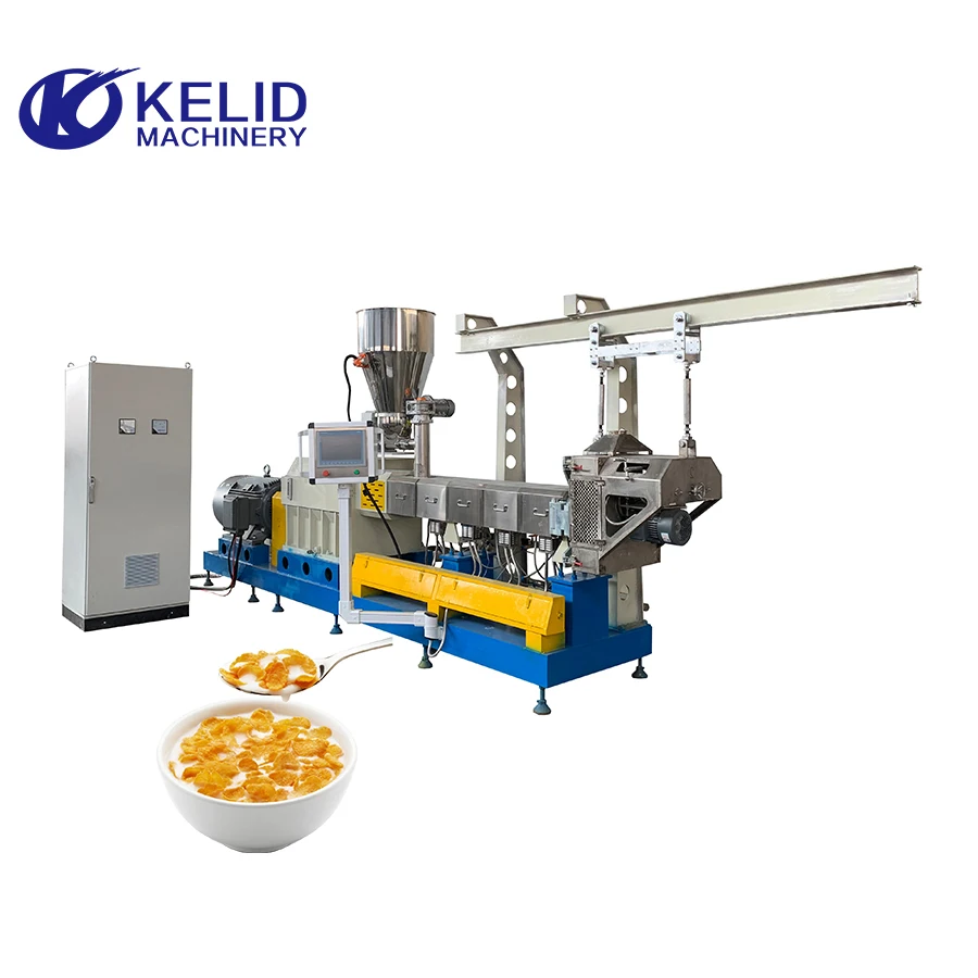 Automatic Cereal Breakfast Corn Flakes Snack Food Making Machine from Jinan