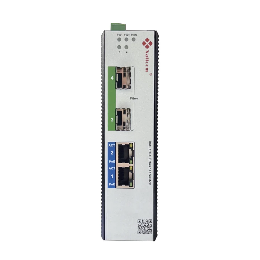 Заводские 4 порта 2 Гб Ethernet порты 2 Гб волоконно-оптических портов, гигабитный управляемый промышленный сетевой коммутатор с X-Ring RSTP