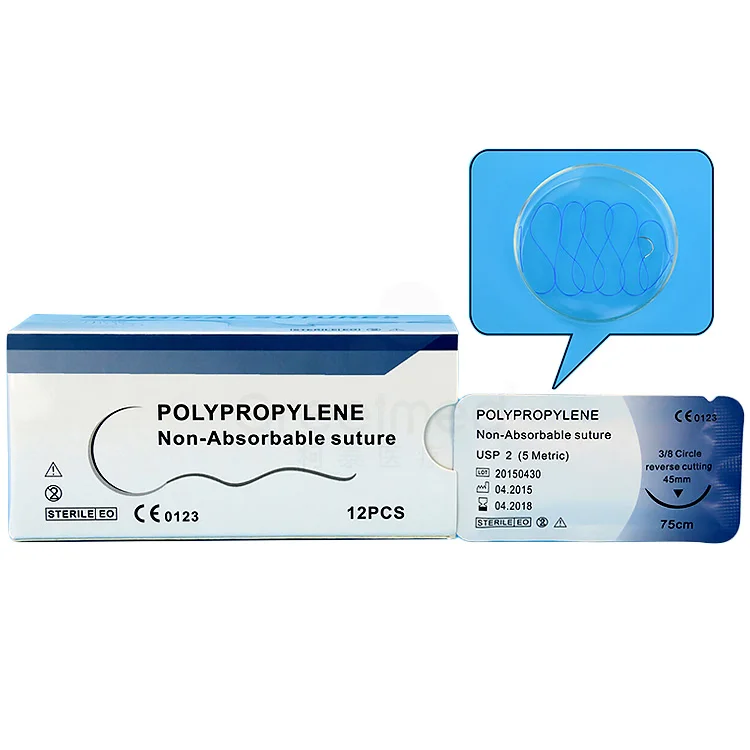 High-Quality Absorbable Disposable Surgical Suture Thread Made of Polypropylene