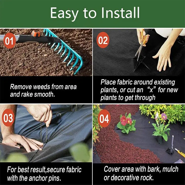 Woven Block Mat Fabric Cloth Barrier Non Woven Mat For Agricultural Ground Cover